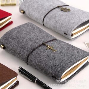 Блокнот фетровий, 48 аркушів, темно-сірий