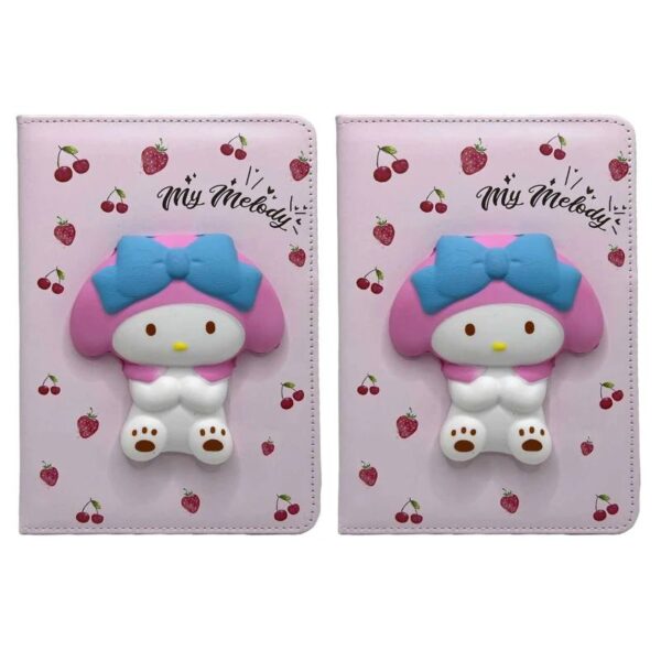 Блокнот А5 "Melody" зі сквішем шкірзам рожевий 80 арк./ клітинка