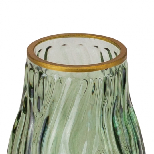 Ваза скляна "Alessia" 20 см світло-зелена