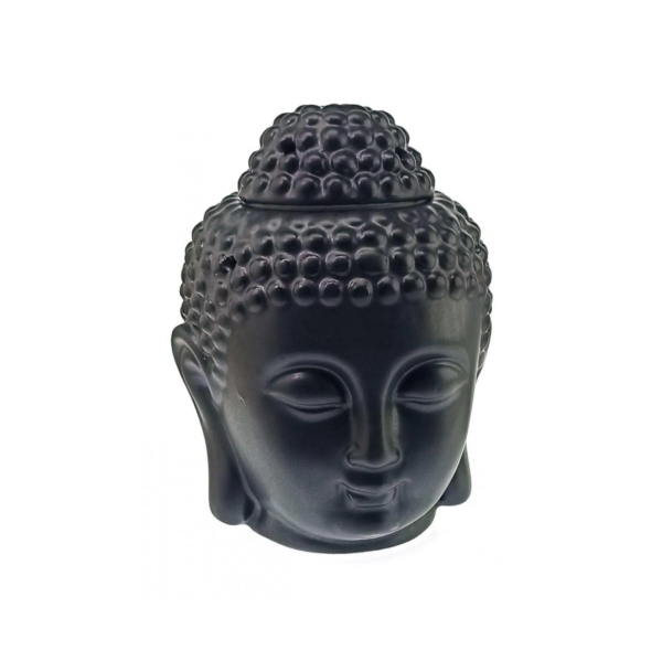 Аромалампа керамічна "Будда" чорна 14 см