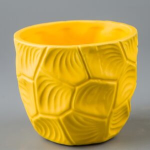 Вазон керамічний (11*11*10 см) жовтий