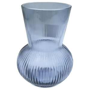 Ваза скляна "Титанова ніжність" 17 см сіро-синя