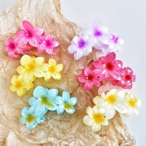 Заколка-краб для волосся «Тропічні квіти» 1 шт