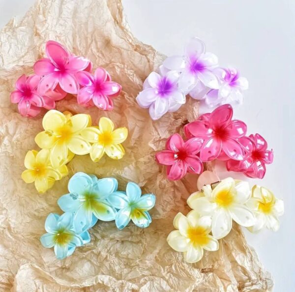 Заколка-краб для волосся «Тропічні квіти» 1 шт