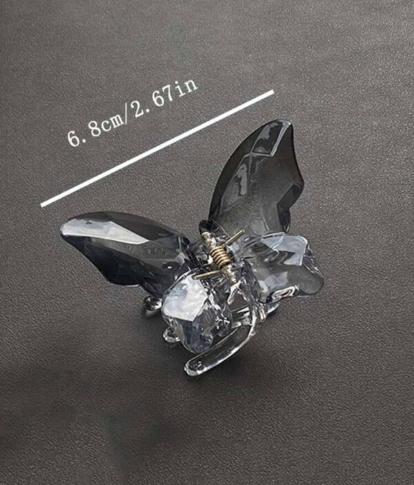 Заколка-краб для волосся "Метелик" омбре 7 см