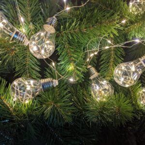 Гірлянда "Лампочки/ Роса" 4 м/ 10 LED з наповненням біле світло