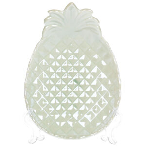 Блюдо керамічне "Ананас" м'ятний перламутр 21см