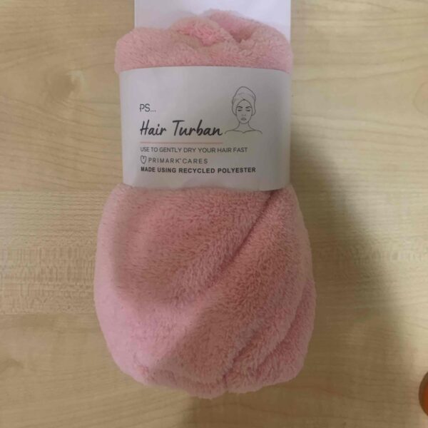 Тюрбан для сушки волосся Primark флісовий рожевий