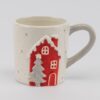 Чашка керамічна Новорічна "Новорічний будиночок" 400 мл