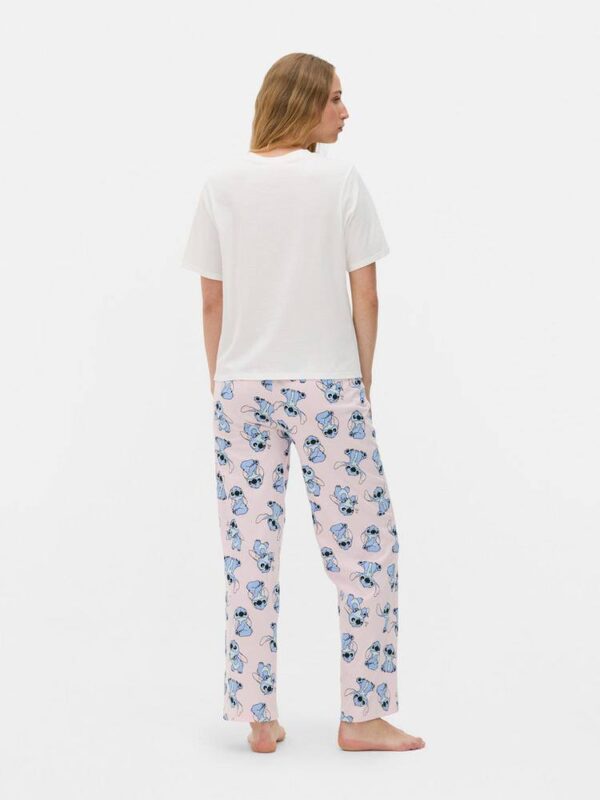 Піжама жіноча Primark "Stitch/Стітч" (штани/футболка) котон блакитна