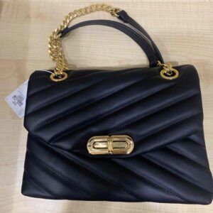 7106b599-dac5-4eb7-867c-d092cd6270be.jpg Сумочка-конверт з ручками стьобана Primark чорна