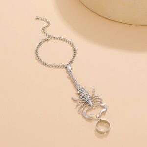 Слейв-браслет "Скорпіон" срібний (8045)