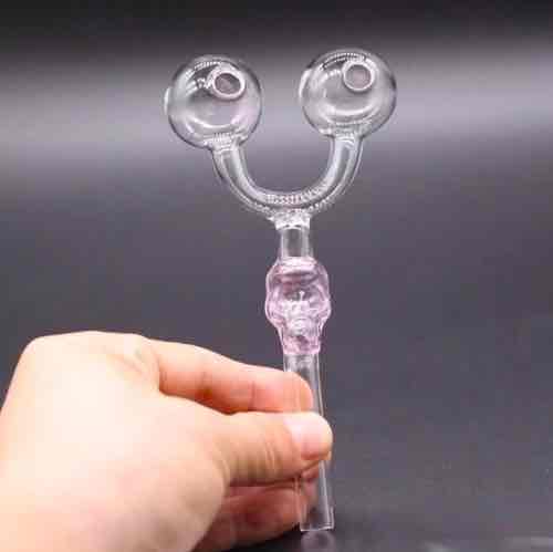 Трубка-Вапорайзер курильна "Череп" HL-584 Y-подібна з двома чашами