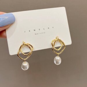 Сережки золоті з перлинами (8041)