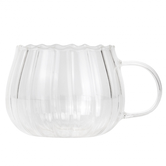 74d09927-1ae5-4209-98b1-f11386e4cc72.jpg Чашка скляна "Імбир" ребриста прозора 400 мл