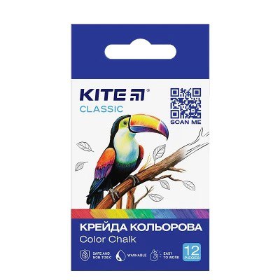 Крейда кольорова Kite "Classic" 12 кольорів