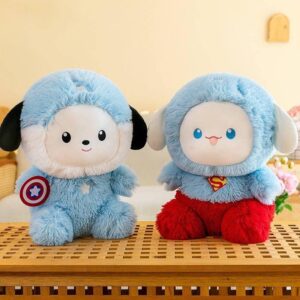 М'яка іграшка-обнімашка «Зайчик-Супергерой» плюшева 50 см