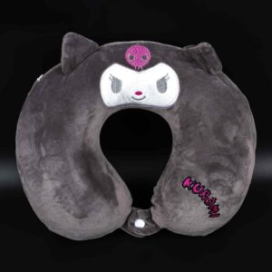 77e71e9f-fc18-4e2c-9eba-223d3b42d1e1.jpg Подушка дорожня U-подібна «Kuromi/ Куромі» піна меморі чорна