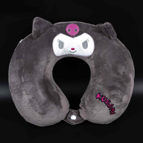 Подушка дорожня U-подібна «Kuromi/ Куромі» піна меморі чорна