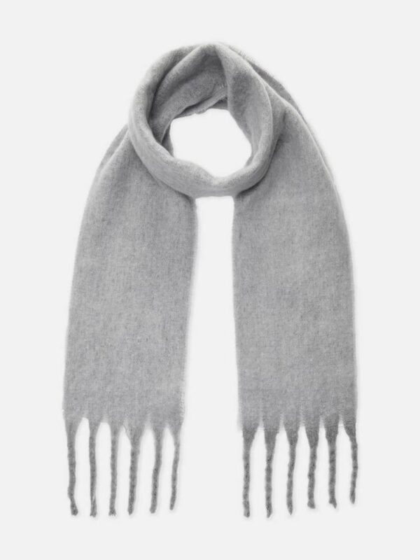 Шарф Primark осінь/зима вузький ворсистий сірий
