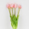 Штучний букет тюльпанів 7 бутонів/ 48 см "Весняна насолода" (латекс) ніжно-рожевий