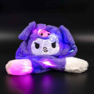 Шапка з рухливими вушками «Куромі» та підсвіткою фіолетова