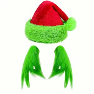 7c72a963-65bc-4be1-9ac6-fcd7cac2b9a7.jpg Набір Новорічний "Грінч" шапка+рукавиці