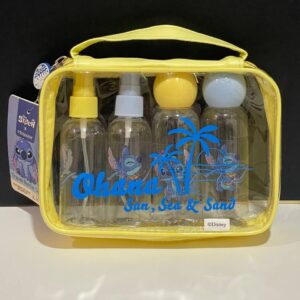 Набір дорожніх баночок 4 в 1 в косметичці "Стітч/ Stitch" Primark жовтий