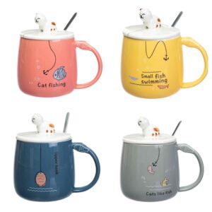 Чашка керамічна "Fishing" з кришкою 350 мл