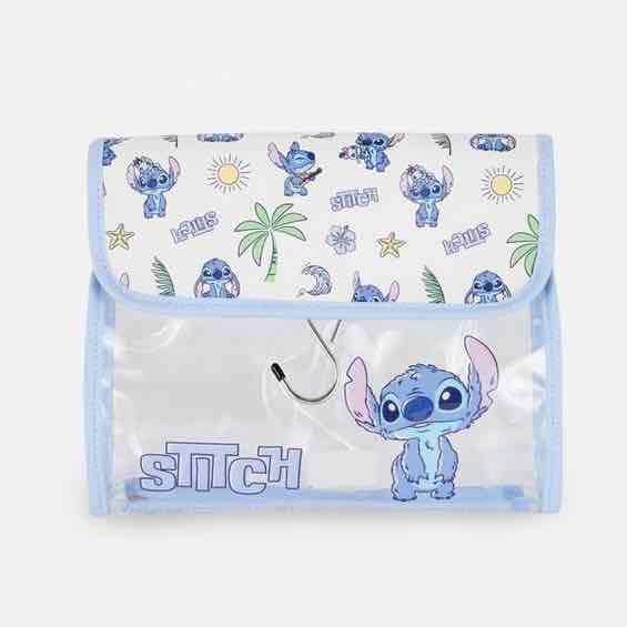 Косметичка Travel "Stitch" Primark розкладна з гачком молочна