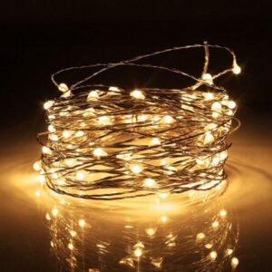 Гірлянда портативна "Роса" 5 м/ 3 режима/ золоте світло (батарейки)