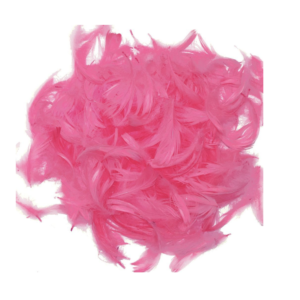 Наповнювач для подарунків пір'я 10 г рожеве