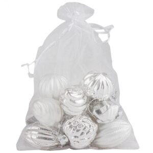 Набір ялинкових іграшок "Снігові кульки" 6 см/ 12 шт