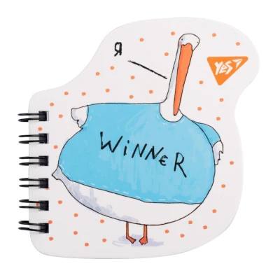 Блокнот А7 YES "Гусь" подвійна спіраль фігурний 24 арк.