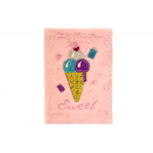 Блокнот А5 плюшевий WB "Морозиво" 80 арк.