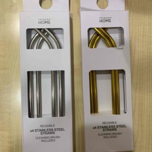 Набір металевих трубочок Primark зі щіточкою 4 шт