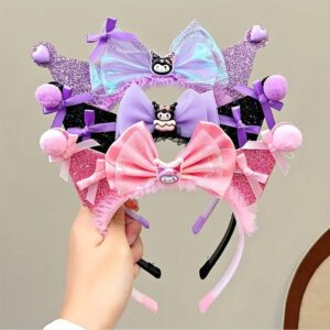 85f4ba9a-1e39-41da-a5b7-59b3a966191b.jpg Обруч дитячий для волосся "Kuromi/ Куромі" мікс кольорів