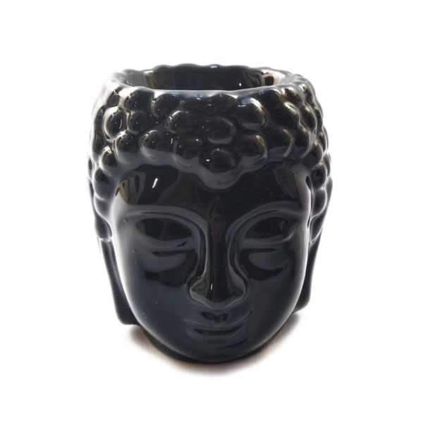 Аромалампа "Будда" Дифузор керамічний для підігріву ефірірних олій 7х7х8,5см чорна