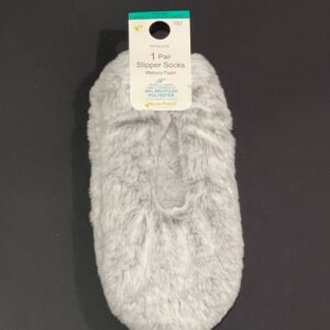 Тапочки-балетки жіночі Primark плюшеві на резинці (устілка меморі) сірі