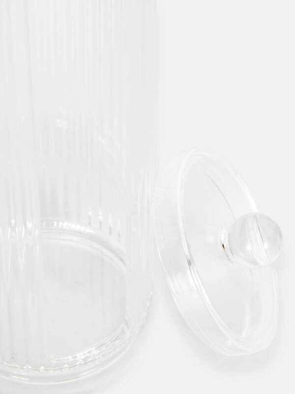 Органайзер акриловий для ватних дисків колба ребристий Primark (7,5*20 см)