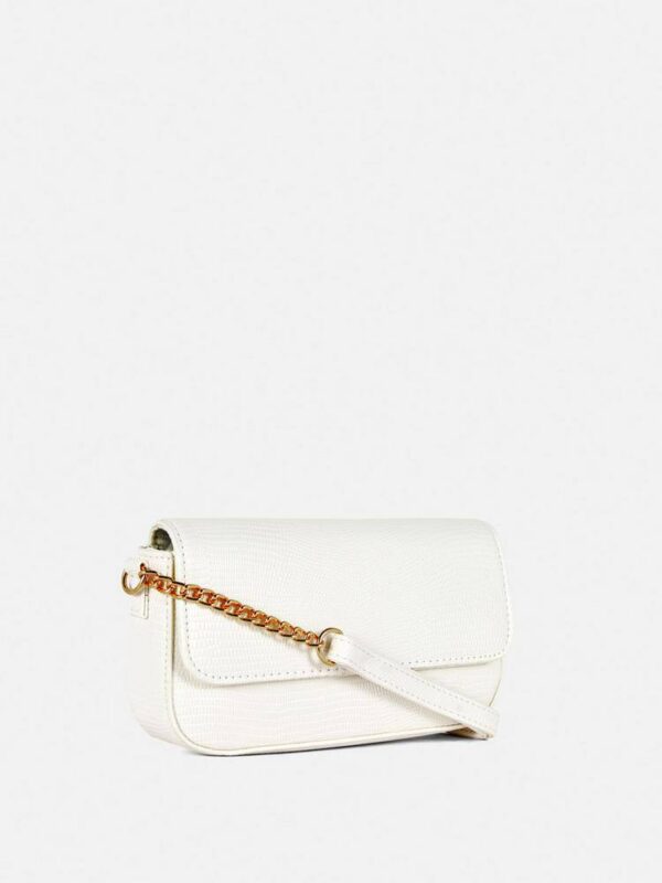 Сумочка Primark "крокодил" маленька з ланцюжком біла