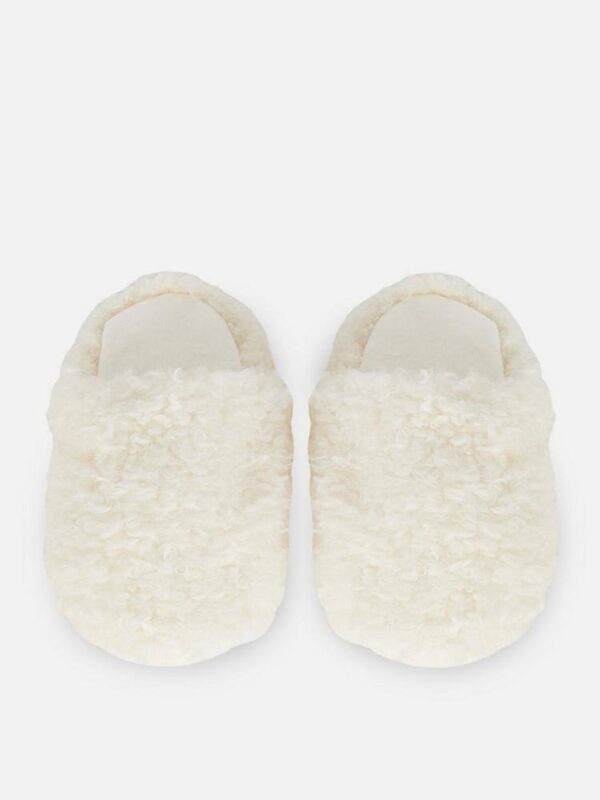 Тапочки-сабо жіночі "Баранчик" Primark тедді білі