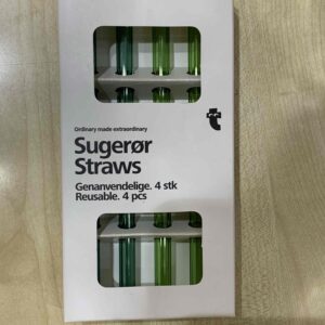 Набір скляних трубочок зі щіточкою Tiger 14 см 4 шт