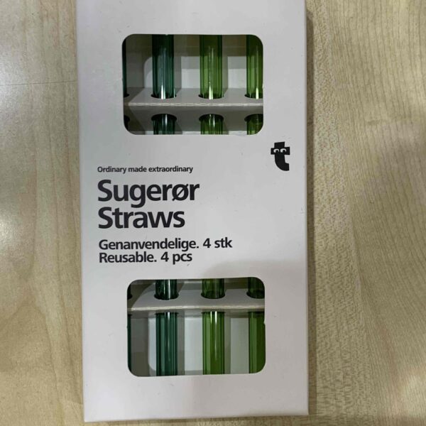 Набір скляних трубочок зі щіточкою Tiger 14 см 4 шт