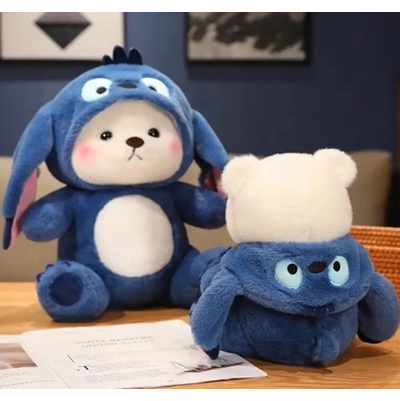 М'яка іграшка "Ведмедик" у костюмі Стітча/ Stitch 50 см