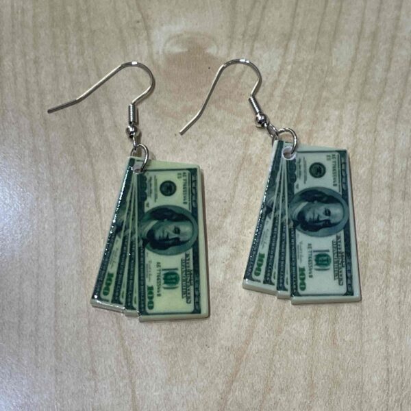 Сережки в стилі DIY "Долари"