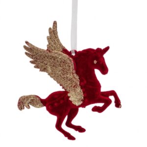 8bc0fece-2871-42e3-a94f-d86a6b3f3ef2.jpg Ялинкова прикраса "Пегас у польоті" 13,5 см червоний (пластик)