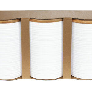 8c696399-23da-4d59-9dc4-e2369aae7e7b.jpg Набір керамічних банок "Лінії" 650мл з бамб. кришками білий (3шт)