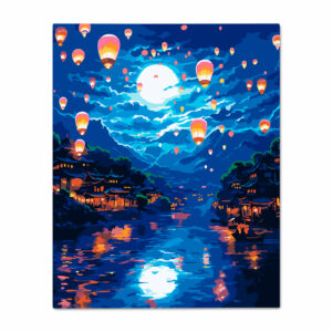 8d98de44-367b-4522-accb-49a885920b0b.jpg Картина за номерами "Повітряні кулі в нічному небі" Orner