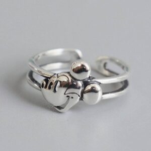 8dc35550-8f99-4c40-bfef-29608740cbf1.jpg Каблучка жіноча "Mickey/ Міккі Маус" срібна (10505)